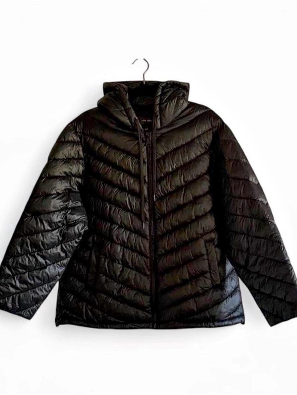 Lane Bryant EcoPlume Black Puffer Jacket 14/16 Hooded